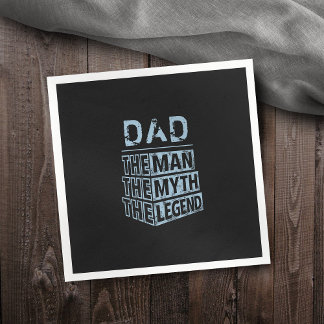 Blau Personalisiert Name der Mann der Mythos der L Serviette