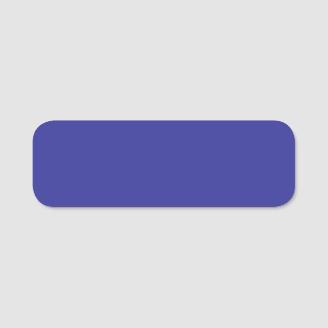 Blau (Pigment) (feste Farbe) Namensschild (Vorderseite)