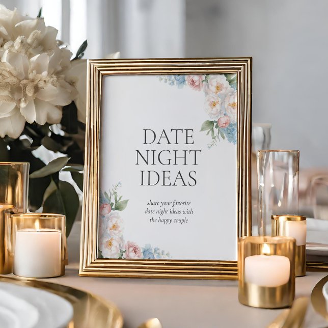 BLAU PINK BLUME Brautparty Wie viele Küsse Poster (Von Creator hochgeladen)