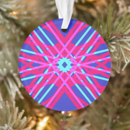 Blau Pink Feminine Bright Pop Geometrisches Muster Ornament