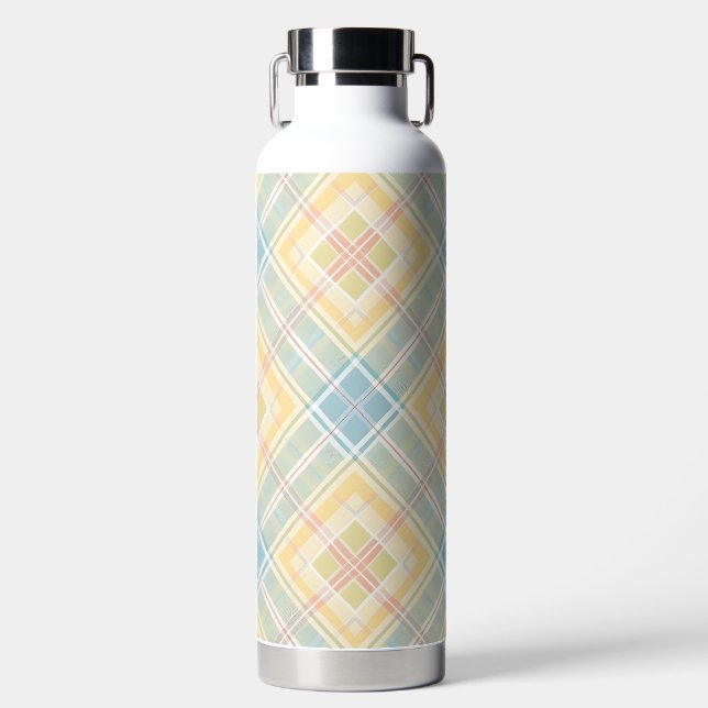 BLAU PINK GELB OSTER-KAROMUSTER TRINKFLASCHE (Vorderseite)