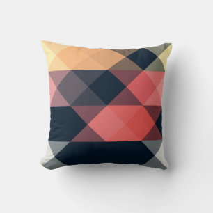 blau pink orange pfirsich geometrisch kissen