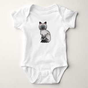 Blau Point Birma / Ragdoll Katze Baby Strampler