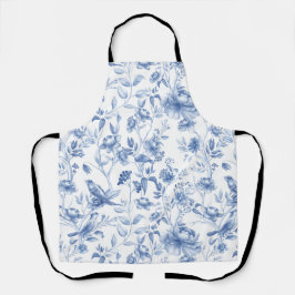 Blau, Porzellan, blaue China, Blumenstuhl, Chinois Schürze