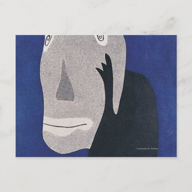 Blau Postkarte (Vorderseite)