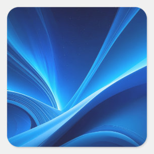 Blau Quadratischer Aufkleber