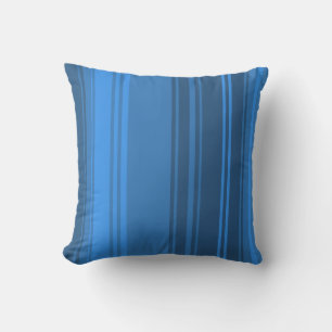 Blau Retro Streifen Wurf Kissen