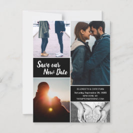 Blau Rette unser neues Date Foto Ändern Sie das Da Magneteinladung