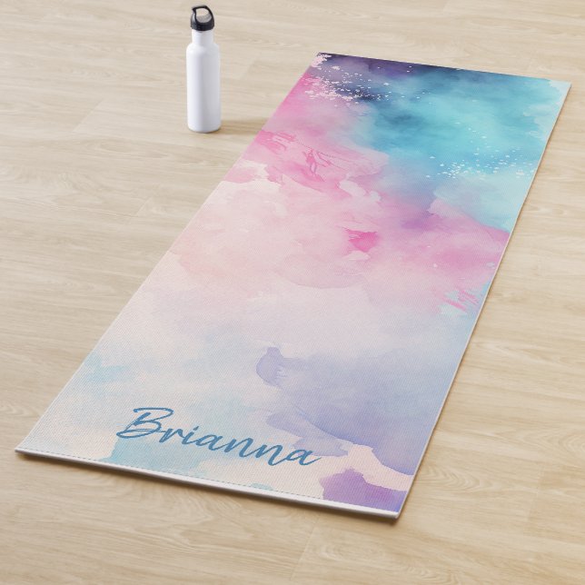 Blau-Rosa-Farbe Personalisiert Yogamatte (Beispiel)