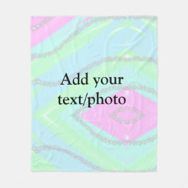 Blau-rosa-grüner Glitzer funkelnde Pastellfarben N Fleecedecke