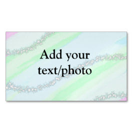 Blau-rosa-grüner Glitzer funkelnde Pastellfarben N Magnetische Visitenkarte