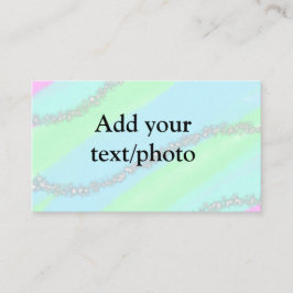 Blau-rosa-grüner Glitzer funkelnde Pastellfarben N Visitenkarte