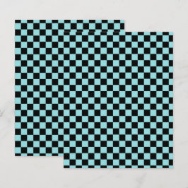 Blau-rosa kariertes Muster-Bastelpapier