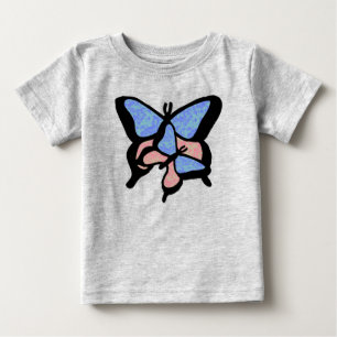 Blau & Rosa Schmetterlinge Baby/Kleinkind T-Shirt