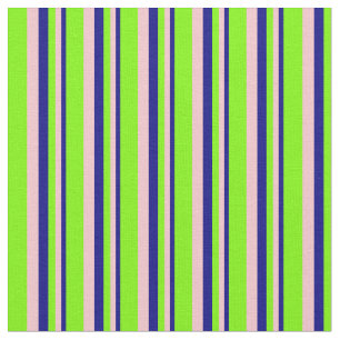 Blau, Rosa und Grüne Streifen Stoff