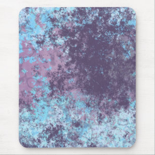 Blau, Rosa und Lila Marmor Abstrakt Mousepad