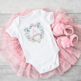 Blau-Rosa-Wappen Baby Strampler