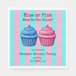 Blau Rosa, was glauben Sie, dass sich das Cupcake- Serviette
