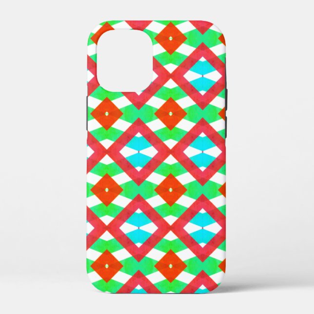Blau, rot-grüner Frühling/Osterdiamant Case-Mate iPhone Hülle (Rückseite)