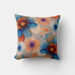 Blau, Rot und Orange Kissen