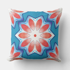 Blau Rot zehn Stuhl Sternkaleidoskop in weich glän Kissen