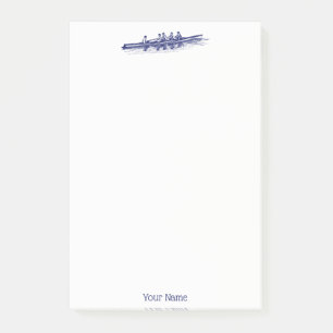 Blau Rudern Ruderer Crew Team Wassersport Post-it Klebezettel