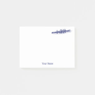 Blau Rudern Ruderer Crew Team Wassersport Post-it Klebezettel