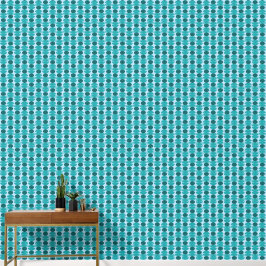 Blau Runde Geometrische Tapete