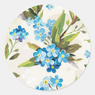 Blau Runder Aufkleber