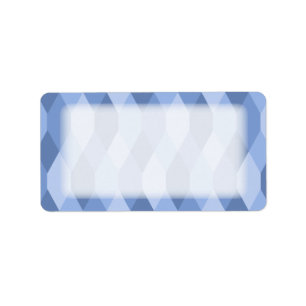 Blau schattiert Raute-und Hexagon-Muster Adressaufkleber