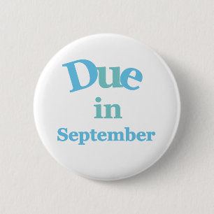 Blau-Schuld im September Button