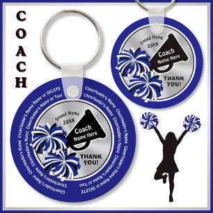 Blau, Schwarz, Günstige Cheer Coach Geschenke, Che Schlüsselanhänger