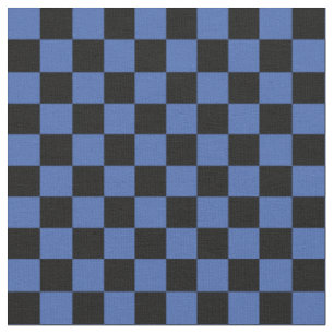 Blau-Schwarz Karo Stoff