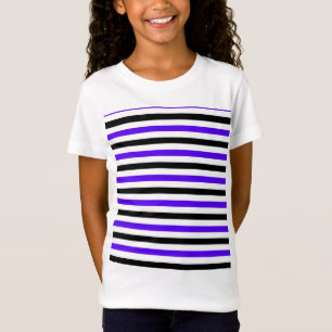 Blau Schwarz und weiß gestreift T-Shirt