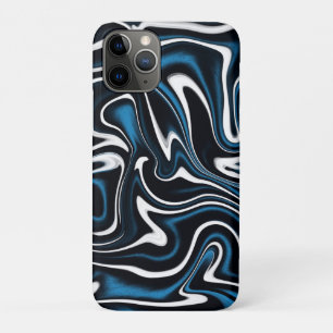 Blau, Schwarz und Weiß-Wirbel Case-Mate iPhone Hülle