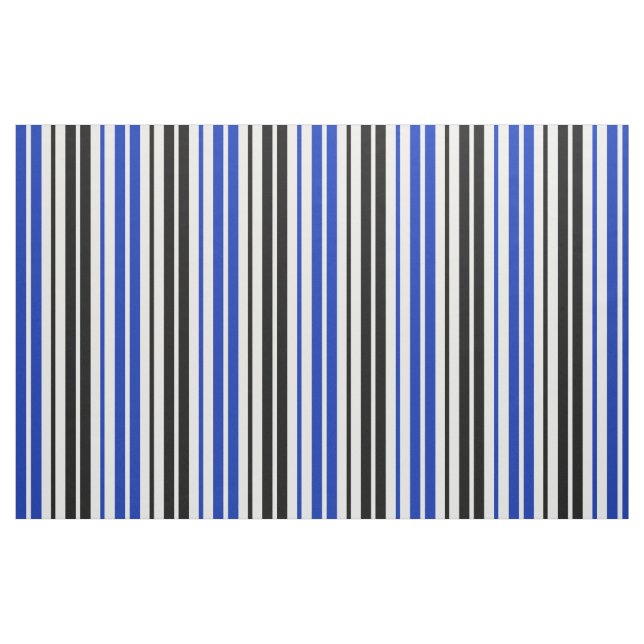 Blau Schwarz Weiß Streifen Muster Design  Stoff (Fat Quarter (45,7 x 55,9 cm))