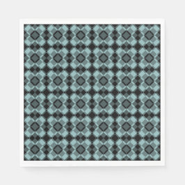 Blau-schwarzes Karo-Argyle-Muster Serviette