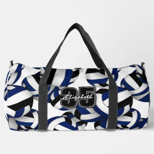 blau-schwarzes Volleyball-Team-Farbenmuster Duffle Bag