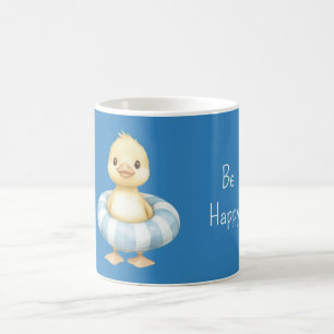 Blau Sei Glücklich Gelbe Ente Kaffeetasse
