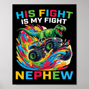 Blau Sein Kampf ist mein Kampf Autismus Neffe T Re Poster