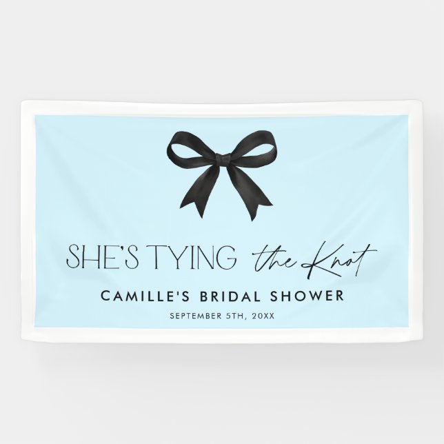 Blau sie bindet das Brautparty des Knochenkuchens Banner (Horizontal)