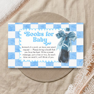 Blau Sie ist bereit zu platzen Baby Shower Bücher Begleitkarte