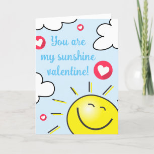 Blau Sie sind mein Sunshine Happy Valentines Day Feiertagskarte