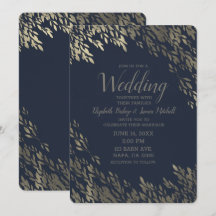 Blau & Silber Silber Blätter Chic Rustic Wedding