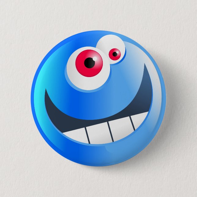 blau-smilie button (Vorderseite)