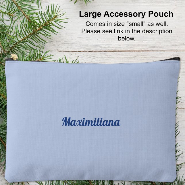 Blau - Solid große Zubehörtasche (Blue - Solid Large Accessory Pouch by Leapfroglisics Shop)