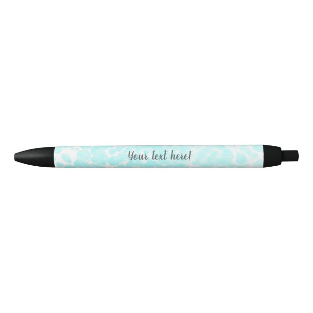 Blau sprudelt personalisierter Stift (Vorderseite)