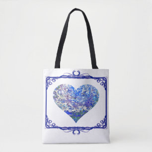 Blau sprudelt Tasche zwei
