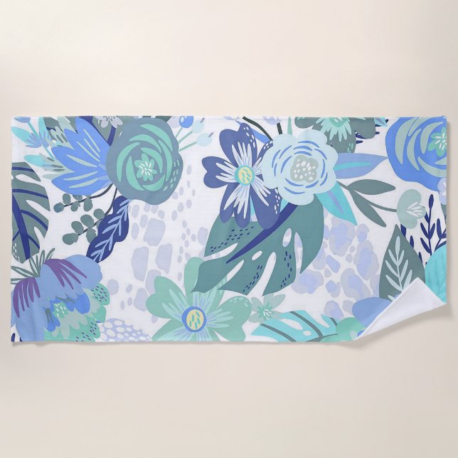 Blau Strandtuch (Vorderseite)