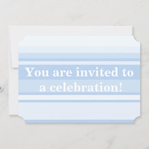Blau-Streifen schlicht elegant Einladung